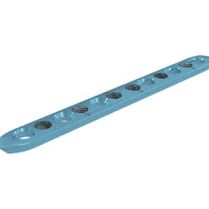 Placa Reta Estreita Bloqueada