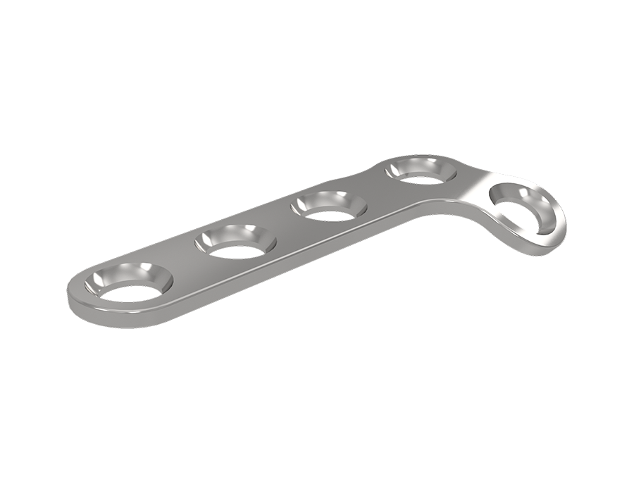 Placa “L” Reta e Obliqua 2,0mm Direita