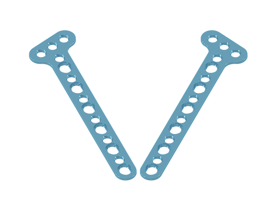 Placa “T” Oblíqua Bloqueada – Direita