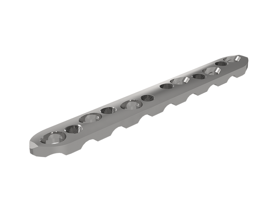 Placa Reta Larga 4,5mm – Bloqueada